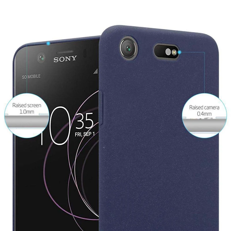 Cadorabo Hülle kompatibel mit Sony Xperia XZ1 COMPACT Hard Case Schutzhülle in Frosted Optik gegen Kratzer und Stöße