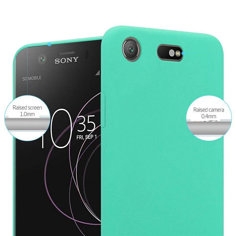 Cadorabo Hülle kompatibel mit Sony Xperia XZ1 COMPACT Hard Case Schutzhülle in Frosted Optik gegen Kratzer und Stöße