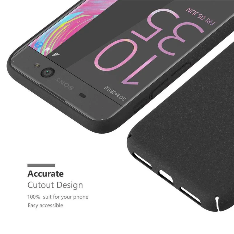 Cadorabo Hülle kompatibel mit Sony Xperia XA Hard Case Schutzhülle in Frosted Optik gegen Kratzer und Stöße