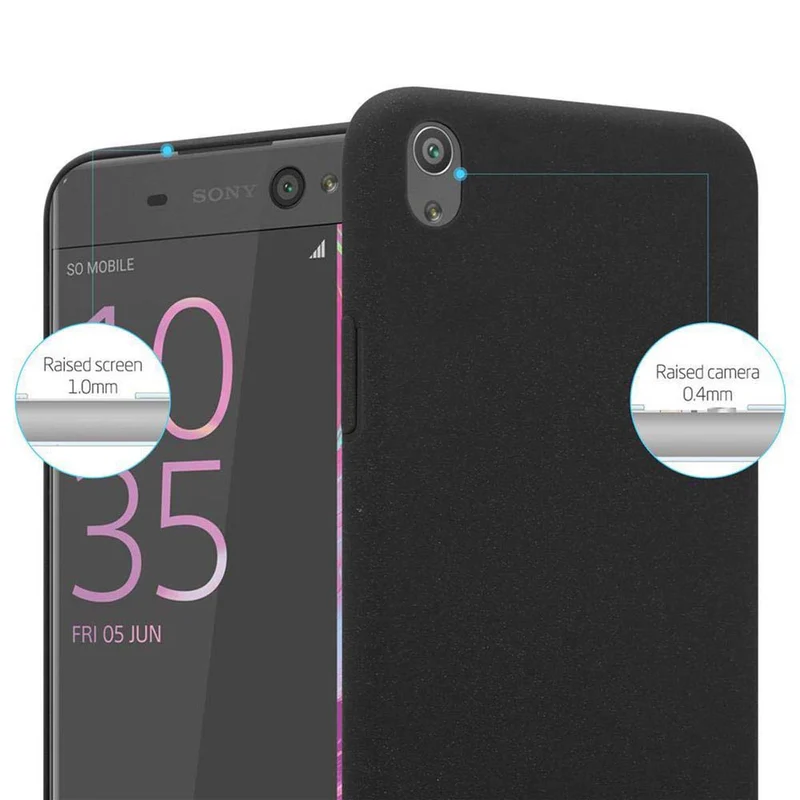 Cadorabo Hülle kompatibel mit Sony Xperia XA Hard Case Schutzhülle in Frosted Optik gegen Kratzer und Stöße