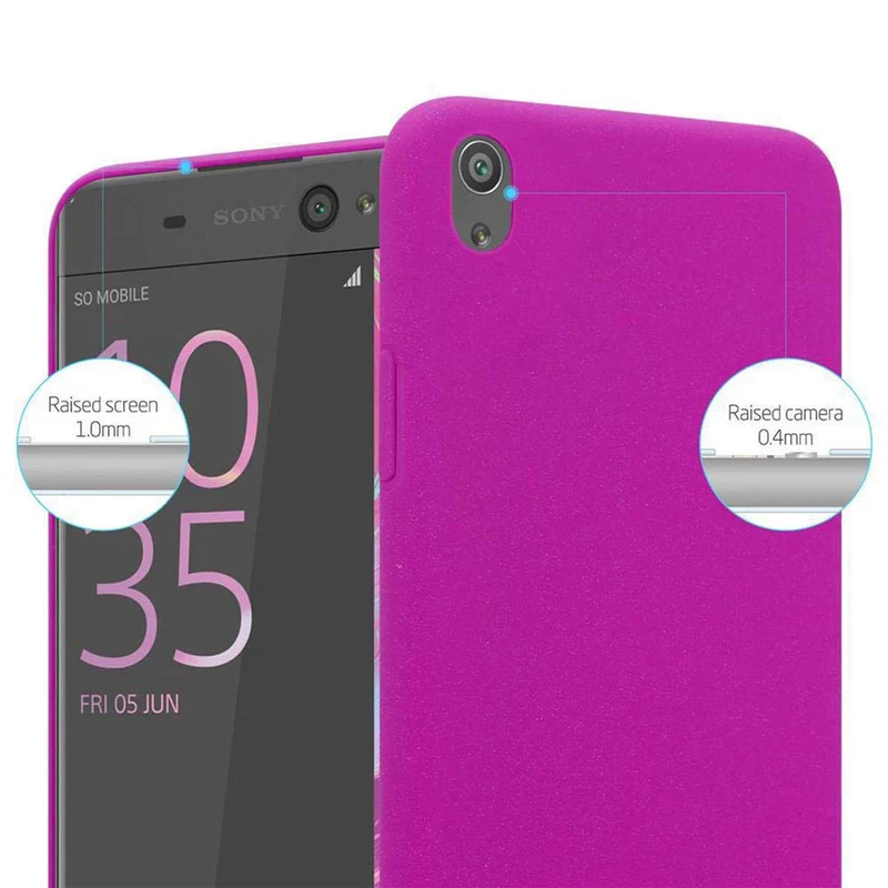 Cadorabo Hülle kompatibel mit Sony Xperia XA Hard Case Schutzhülle in Frosted Optik gegen Kratzer und Stöße