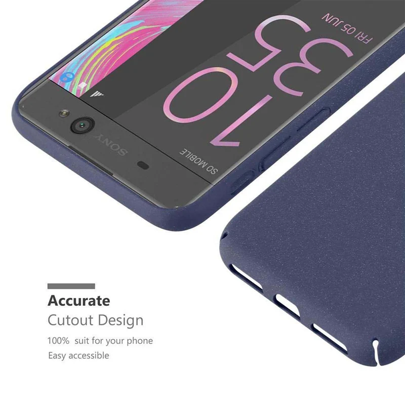 Cadorabo Hülle kompatibel mit Sony Xperia XA Hard Case Schutzhülle in Frosted Optik gegen Kratzer und Stöße