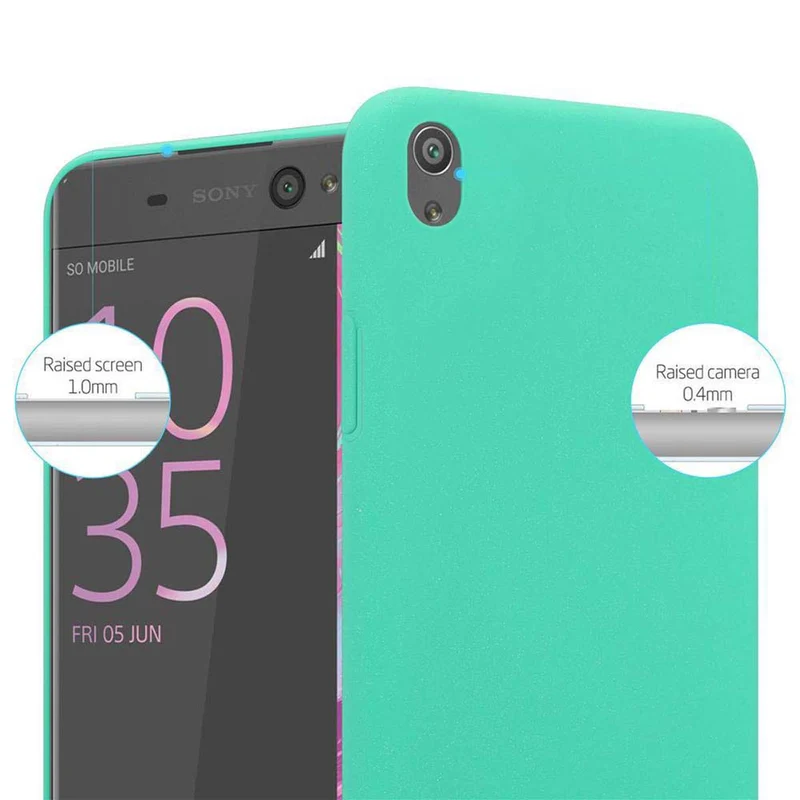 Cadorabo Hülle kompatibel mit Sony Xperia XA Hard Case Schutzhülle in Frosted Optik gegen Kratzer und Stöße