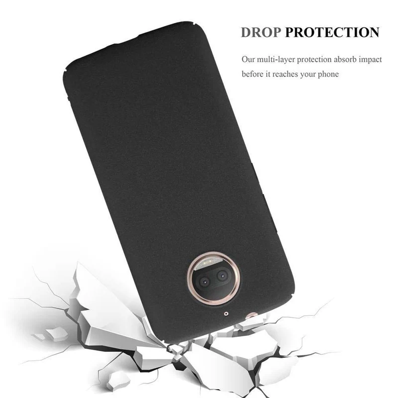 Cadorabo Hülle kompatibel mit Motorola MOTO G5S PLUS Hard Case Schutzhülle in Frosted Optik gegen Kratzer und Stöße