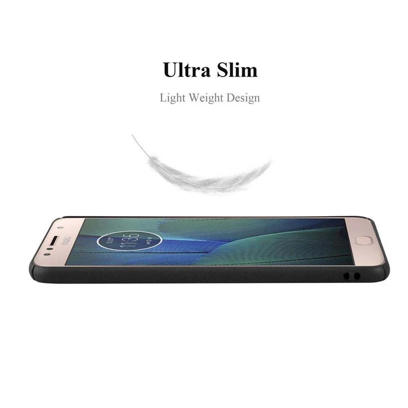 Cadorabo Hülle kompatibel mit Motorola MOTO G5S PLUS Hard Case Schutzhülle in Frosted Optik gegen Kratzer und Stöße