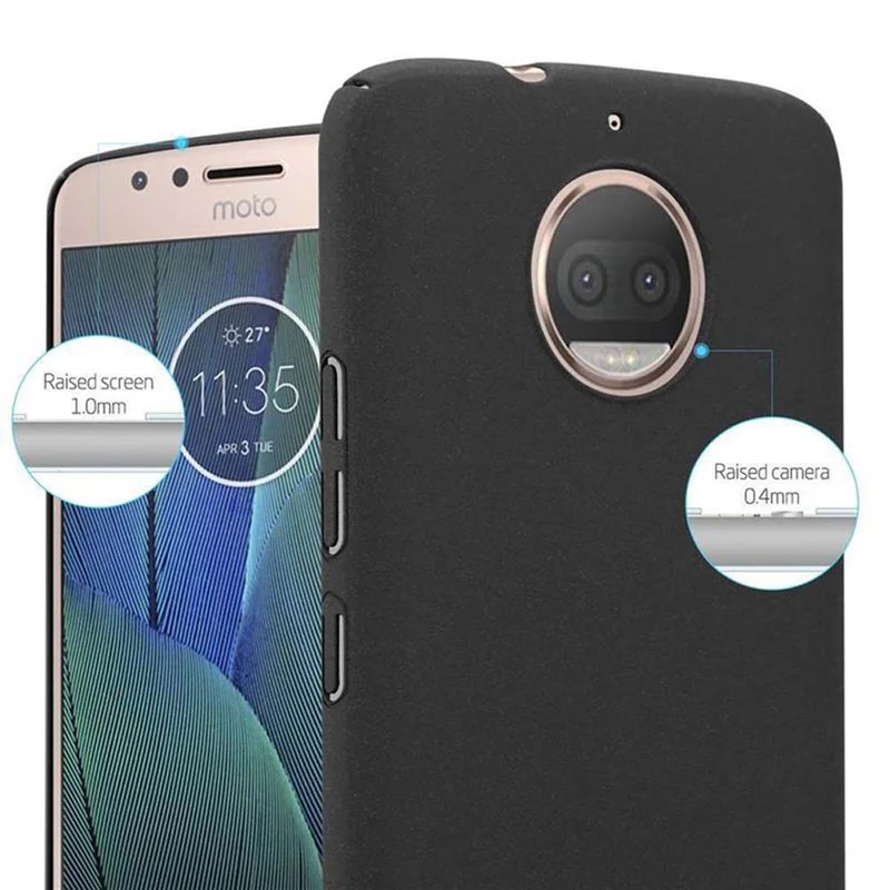 Cadorabo Hülle kompatibel mit Motorola MOTO G5S PLUS Hard Case Schutzhülle in Frosted Optik gegen Kratzer und Stöße