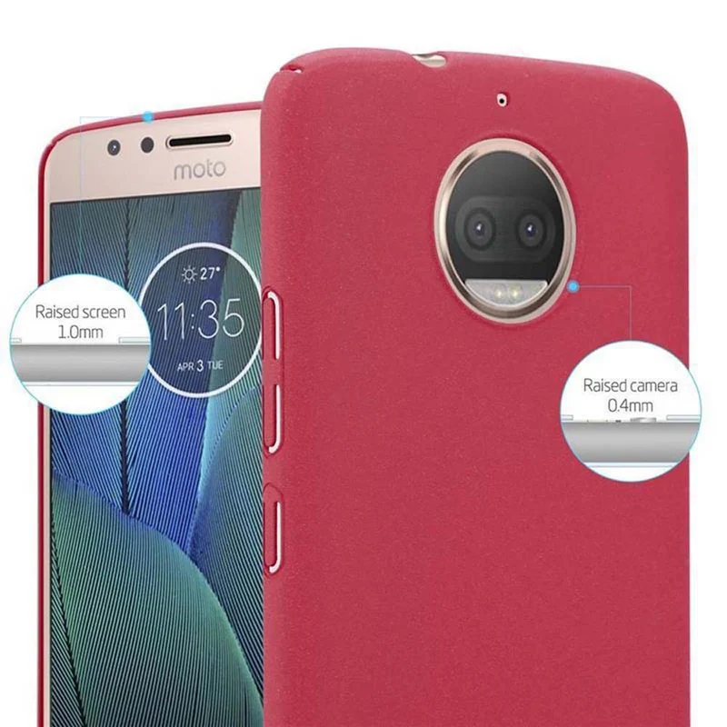 Cadorabo Hülle kompatibel mit Motorola MOTO G5S PLUS Hard Case Schutzhülle in Frosted Optik gegen Kratzer und Stöße