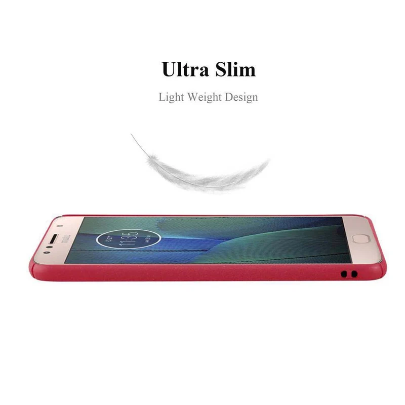 Cadorabo Hülle kompatibel mit Motorola MOTO G5S PLUS Hard Case Schutzhülle in Frosted Optik gegen Kratzer und Stöße