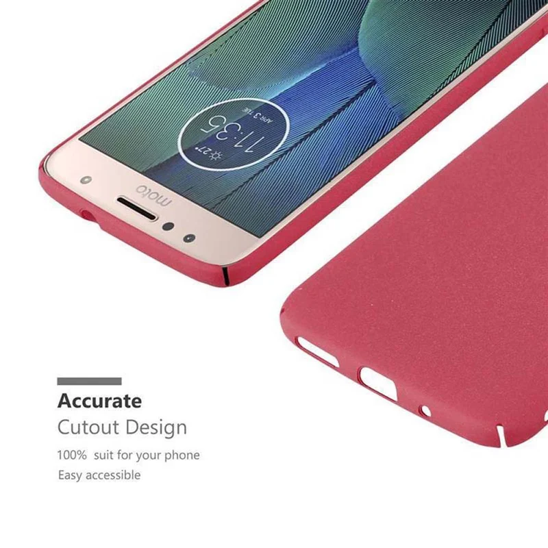 Cadorabo Hülle kompatibel mit Motorola MOTO G5S PLUS Hard Case Schutzhülle in Frosted Optik gegen Kratzer und Stöße
