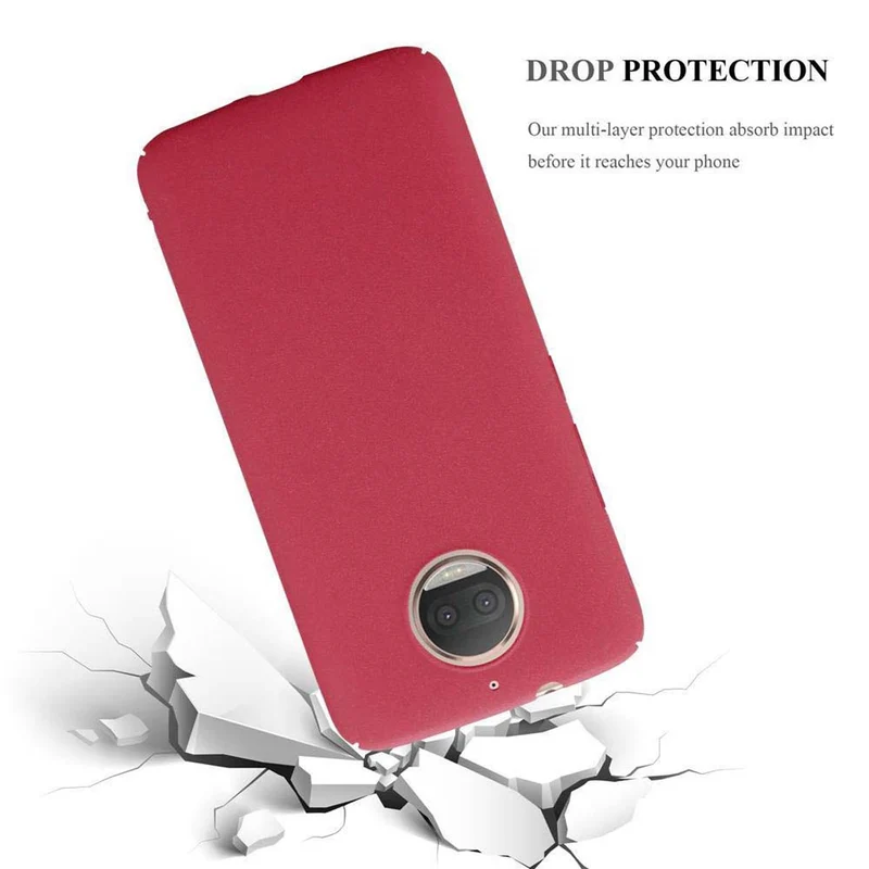 Cadorabo Hülle kompatibel mit Motorola MOTO G5S PLUS Hard Case Schutzhülle in Frosted Optik gegen Kratzer und Stöße