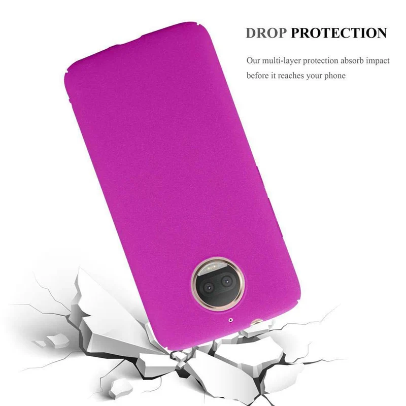 Cadorabo Hülle kompatibel mit Motorola MOTO G5S PLUS Hard Case Schutzhülle in Frosted Optik gegen Kratzer und Stöße