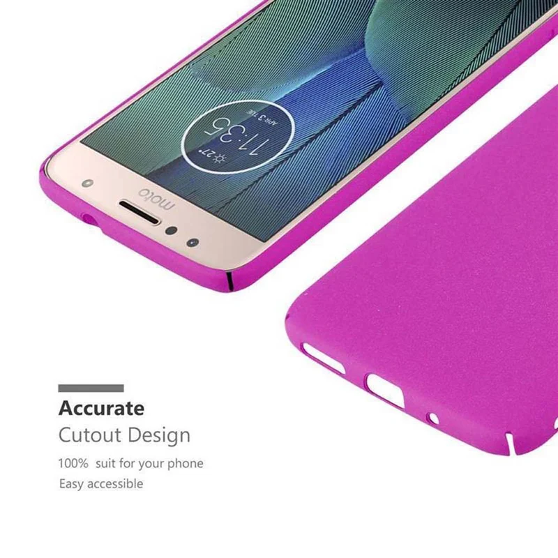 Cadorabo Hülle kompatibel mit Motorola MOTO G5S PLUS Hard Case Schutzhülle in Frosted Optik gegen Kratzer und Stöße