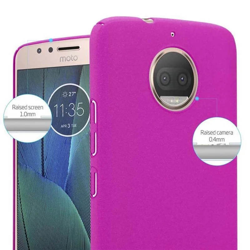 Cadorabo Hülle kompatibel mit Motorola MOTO G5S PLUS Hard Case Schutzhülle in Frosted Optik gegen Kratzer und Stöße