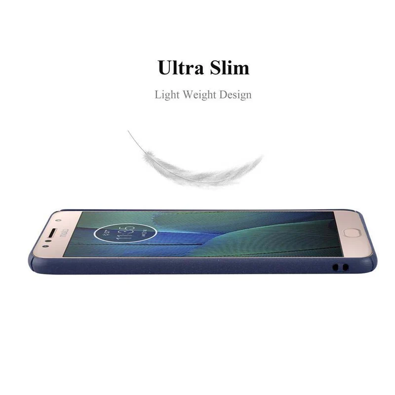 Cadorabo Hülle kompatibel mit Motorola MOTO G5S PLUS Hard Case Schutzhülle in Frosted Optik gegen Kratzer und Stöße