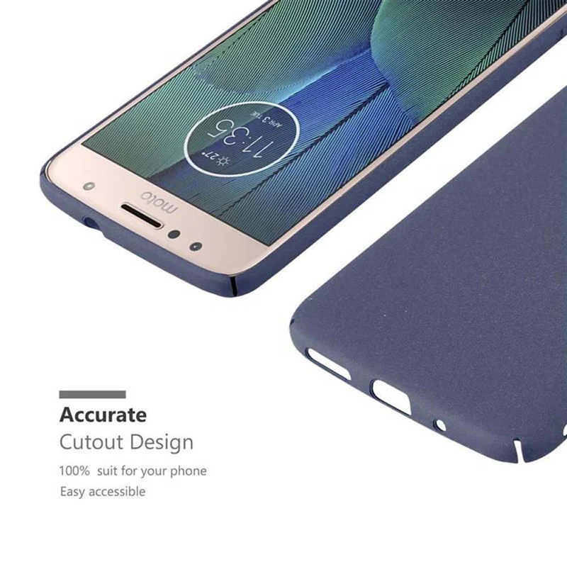 Cadorabo Hülle kompatibel mit Motorola MOTO G5S PLUS Hard Case Schutzhülle in Frosted Optik gegen Kratzer und Stöße