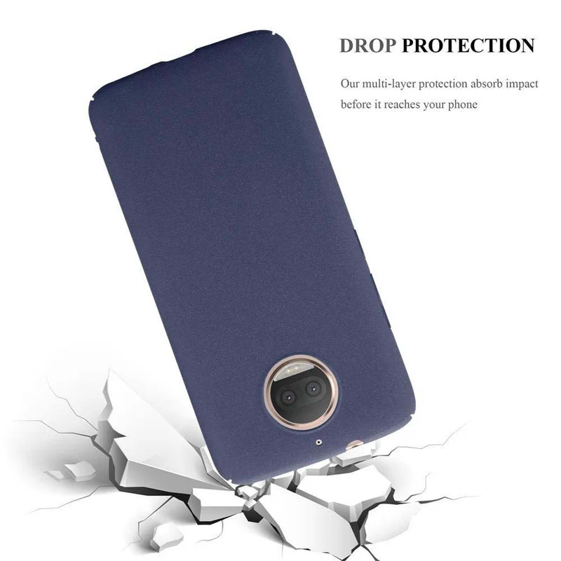 Cadorabo Hülle kompatibel mit Motorola MOTO G5S PLUS Hard Case Schutzhülle in Frosted Optik gegen Kratzer und Stöße