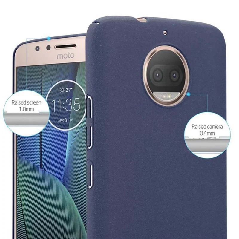 Cadorabo Hülle kompatibel mit Motorola MOTO G5S PLUS Hard Case Schutzhülle in Frosted Optik gegen Kratzer und Stöße
