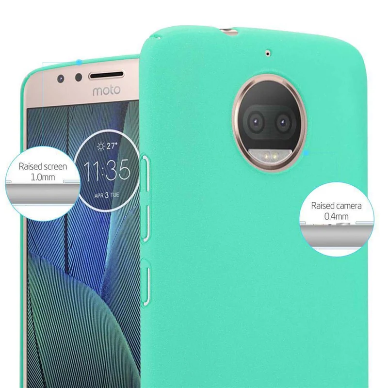 Cadorabo Hülle kompatibel mit Motorola MOTO G5S PLUS Hard Case Schutzhülle in Frosted Optik gegen Kratzer und Stöße