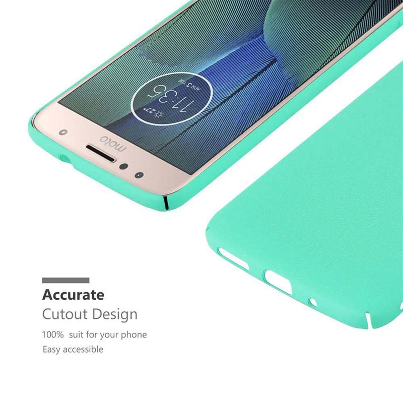 Cadorabo Hülle kompatibel mit Motorola MOTO G5S PLUS Hard Case Schutzhülle in Frosted Optik gegen Kratzer und Stöße