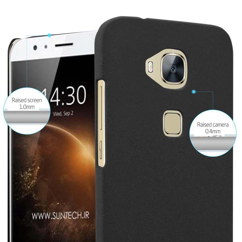 Cadorabo Hülle kompatibel mit Huawei ASCEND G7 PLUS / G8 / GX8 Hard Case Schutzhülle in Frosted Optik gegen Kratzer und Stöße