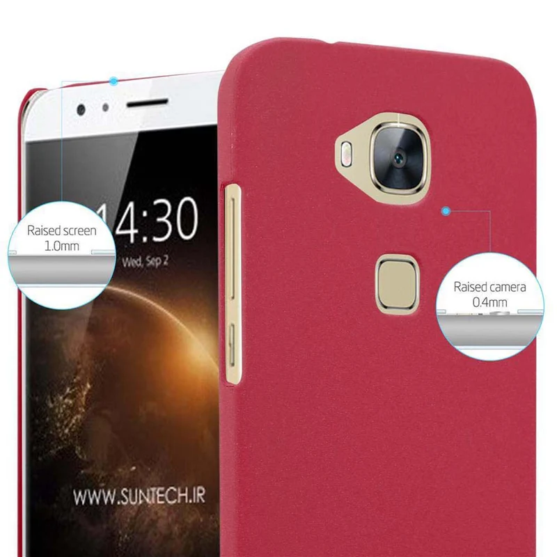 Cadorabo Hülle kompatibel mit Huawei ASCEND G7 PLUS / G8 / GX8 Hard Case Schutzhülle in Frosted Optik gegen Kratzer und Stöße