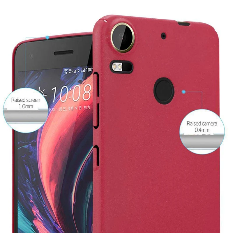 Cadorabo Hülle kompatibel mit HTC Desire 10 PRO Hard Case Schutzhülle in Frosted Optik gegen Kratzer und Stöße