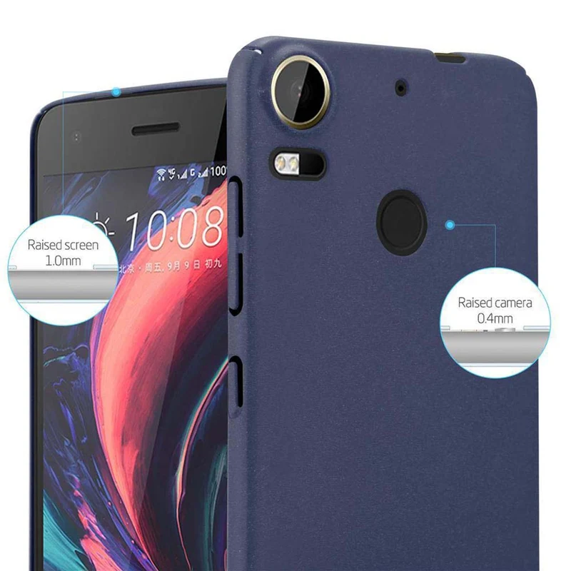 Cadorabo Hülle kompatibel mit HTC Desire 10 PRO Hard Case Schutzhülle in Frosted Optik gegen Kratzer und Stöße