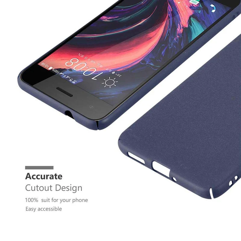 Cadorabo Hülle kompatibel mit HTC Desire 10 PRO Hard Case Schutzhülle in Frosted Optik gegen Kratzer und Stöße