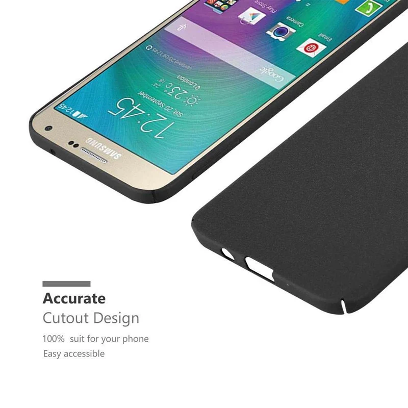 Cadorabo Hülle kompatibel mit Samsung Galaxy A7 2015 Hard Case Schutzhülle in Frosted Optik gegen Kratzer und Stöße