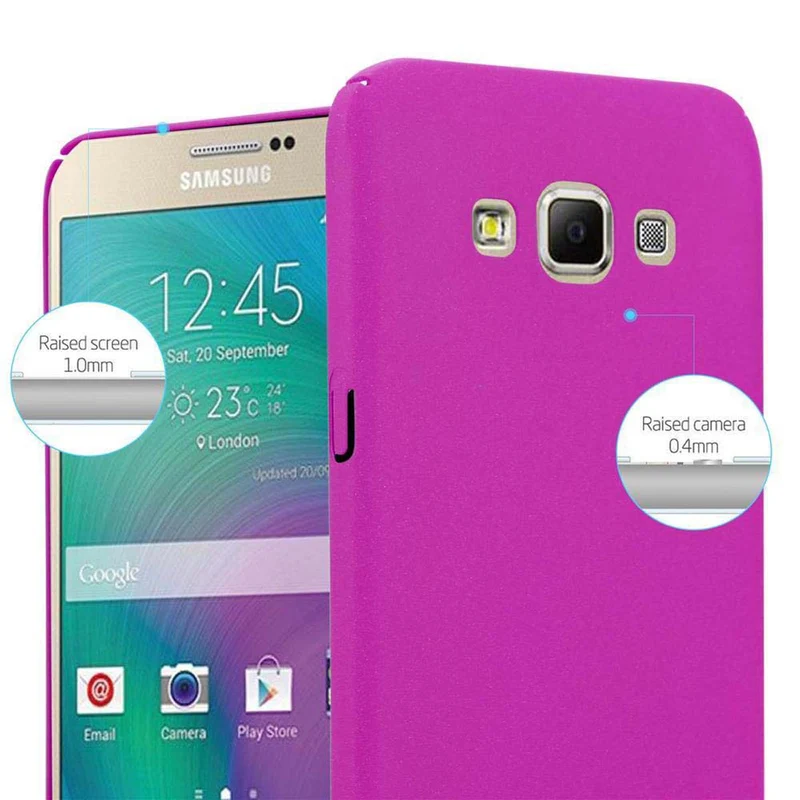 Cadorabo Hülle kompatibel mit Samsung Galaxy A7 2015 Hard Case Schutzhülle in Frosted Optik gegen Kratzer und Stöße