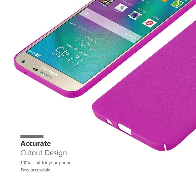 Cadorabo Hülle kompatibel mit Samsung Galaxy A7 2015 Hard Case Schutzhülle in Frosted Optik gegen Kratzer und Stöße