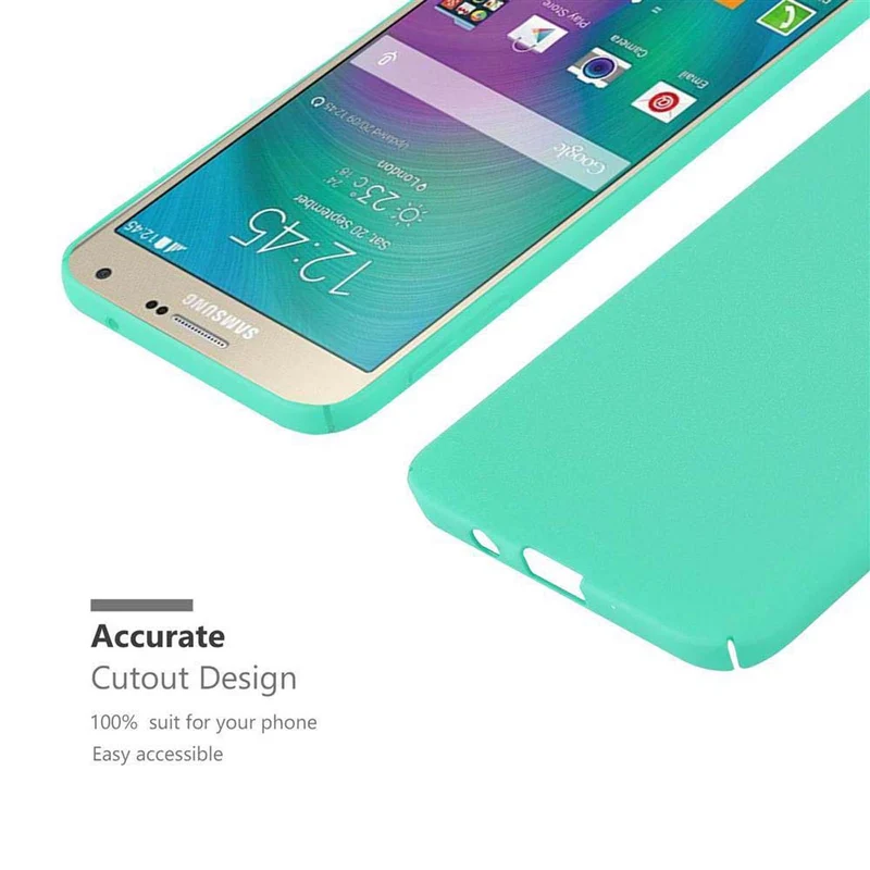 Cadorabo Hülle kompatibel mit Samsung Galaxy A7 2015 Hard Case Schutzhülle in Frosted Optik gegen Kratzer und Stöße
