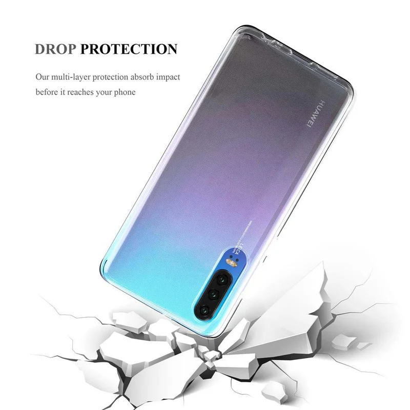 Cadorabo Hülle kompatibel mit Huawei P30 Schutzhülle aus flexiblem TPU Silikon