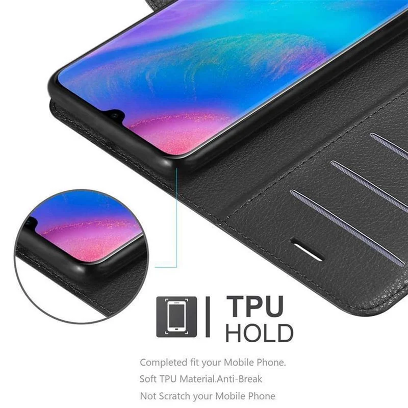 Cadorabo Hülle kompatibel mit Huawei P30 PRO Schutzhülle mit Magnetverschluss, Standfunktion und Kartenfach