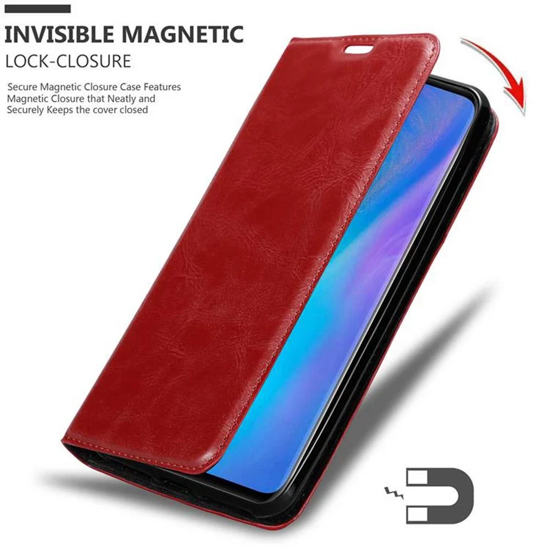 Cadorabo Hülle kompatibel mit Huawei P30 PRO Schutzhülle mit Magnetverschluss, Standfunktion und Kartenfach