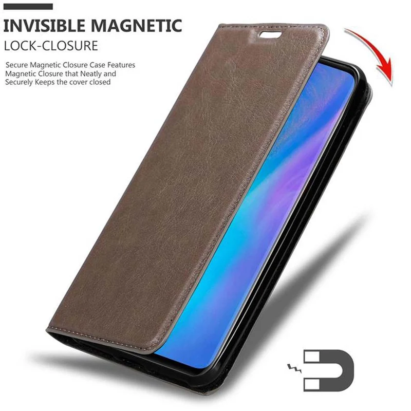 Cadorabo Hülle kompatibel mit Huawei P30 PRO Schutzhülle mit Magnetverschluss, Standfunktion und Kartenfach