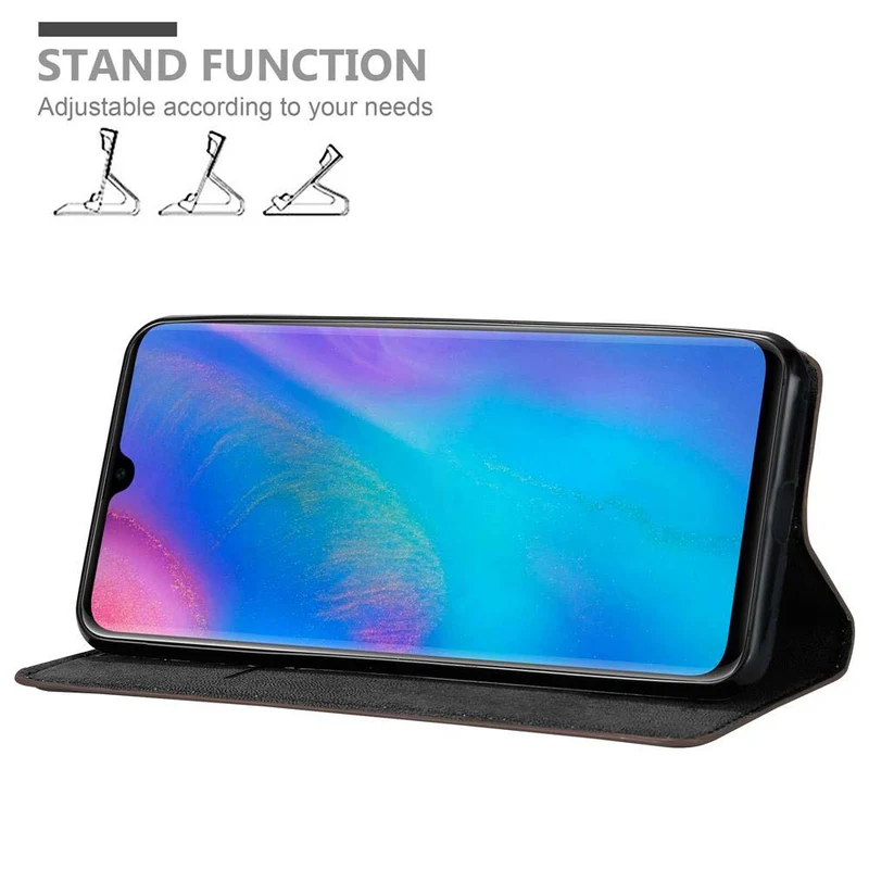Cadorabo Hülle kompatibel mit Huawei P30 PRO Schutzhülle mit Magnetverschluss, Standfunktion und Kartenfach