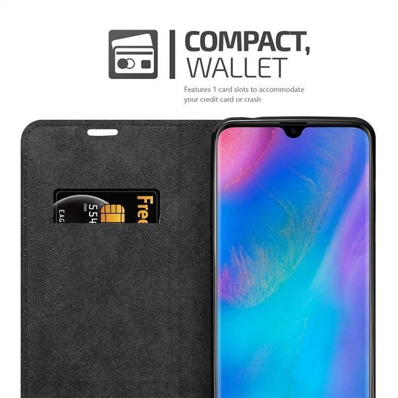 Cadorabo Hülle kompatibel mit Huawei P30 PRO Schutzhülle mit Magnetverschluss, Standfunktion und Kartenfach
