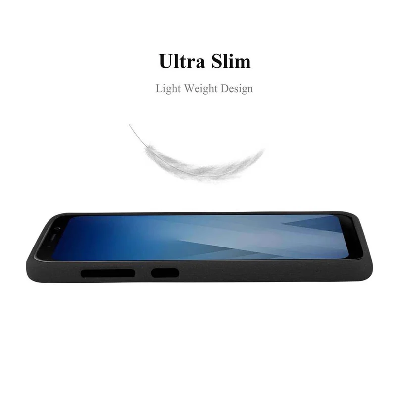 Cadorabo Hülle kompatibel mit Samsung Galaxy A8 2018 Schutzhülle aus flexiblem TPU Silikon