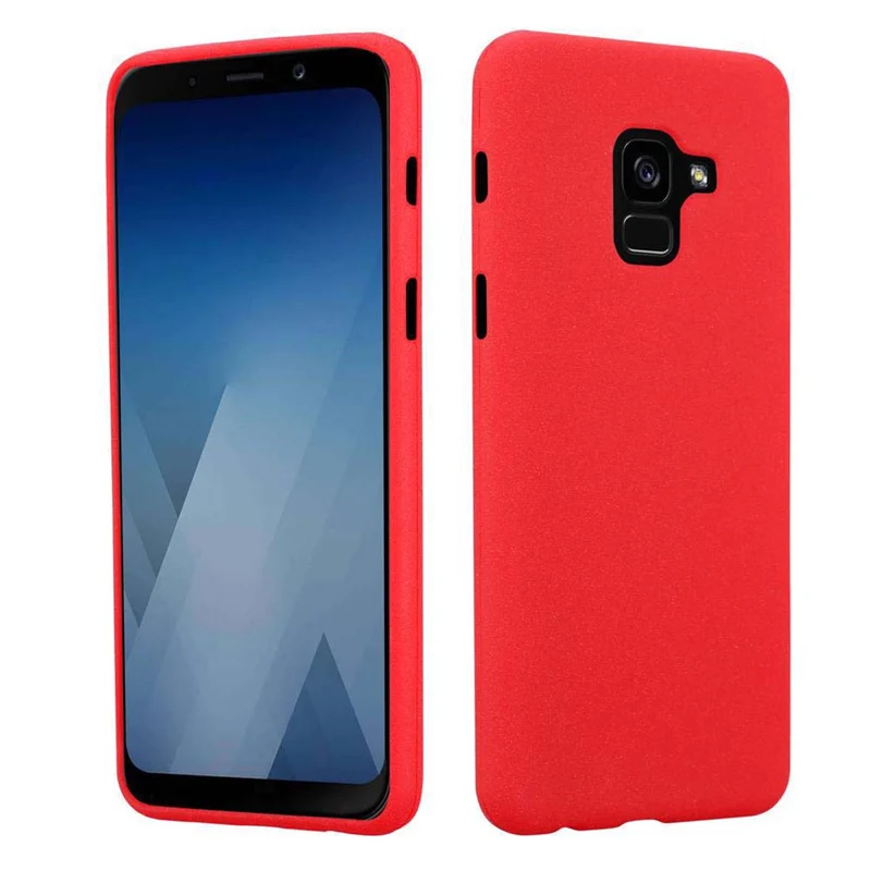 Cadorabo Hülle kompatibel mit Samsung Galaxy A8 2018 Schutzhülle aus flexiblem TPU Silikon
