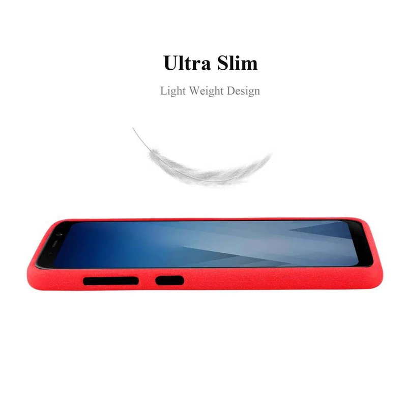 Cadorabo Hülle kompatibel mit Samsung Galaxy A8 2018 Schutzhülle aus flexiblem TPU Silikon