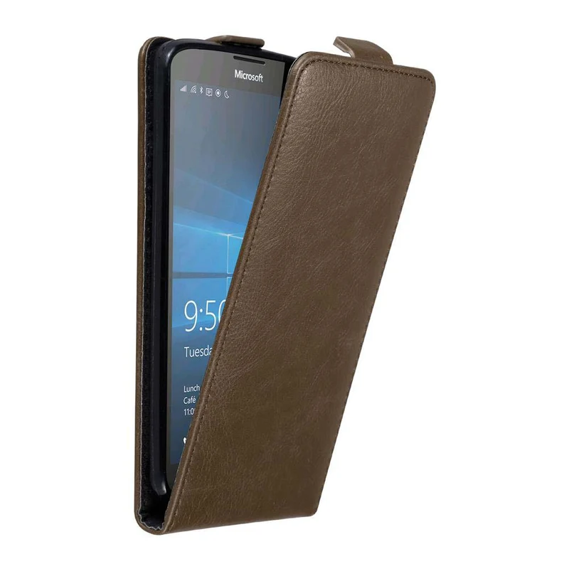 Cadorabo Hülle kompatibel mit Nokia Lumia 950 XL Schutzhülle im Flip Design mit Magnetverschluss