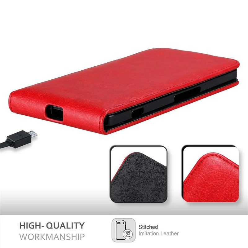 Cadorabo Hülle kompatibel mit Nokia Lumia 950 XL Schutzhülle im Flip Design mit Magnetverschluss