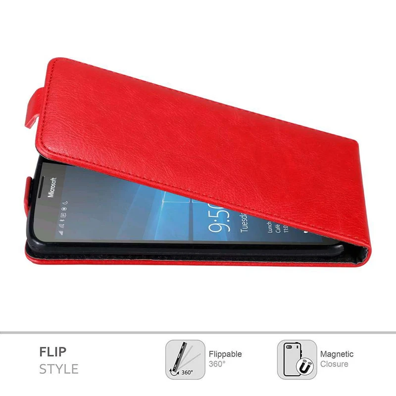 Cadorabo Hülle kompatibel mit Nokia Lumia 950 XL Schutzhülle im Flip Design mit Magnetverschluss