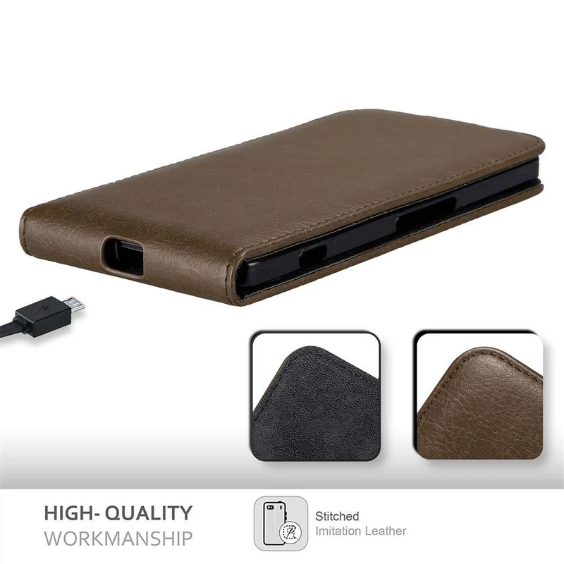 Cadorabo Hülle kompatibel mit Nokia Lumia 950 XL Schutzhülle im Flip Design mit Magnetverschluss
