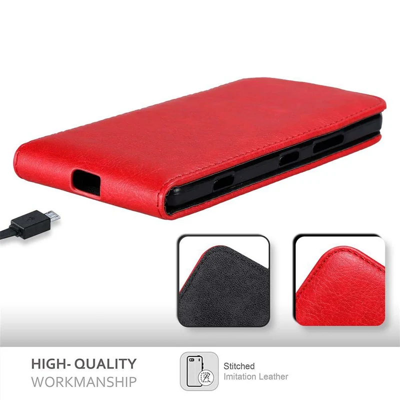 Cadorabo Hülle kompatibel mit Nokia Lumia 950 Schutzhülle im Flip Design mit Magnetverschluss