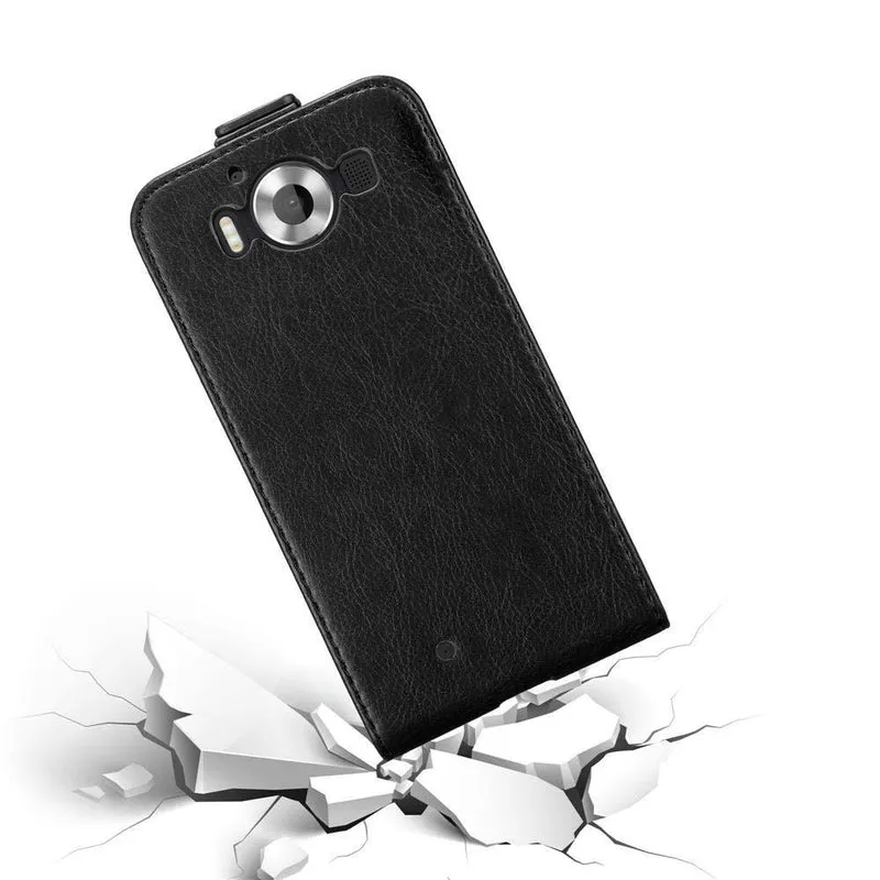 Cadorabo Hülle kompatibel mit Nokia Lumia 950 Schutzhülle im Flip Design mit Magnetverschluss