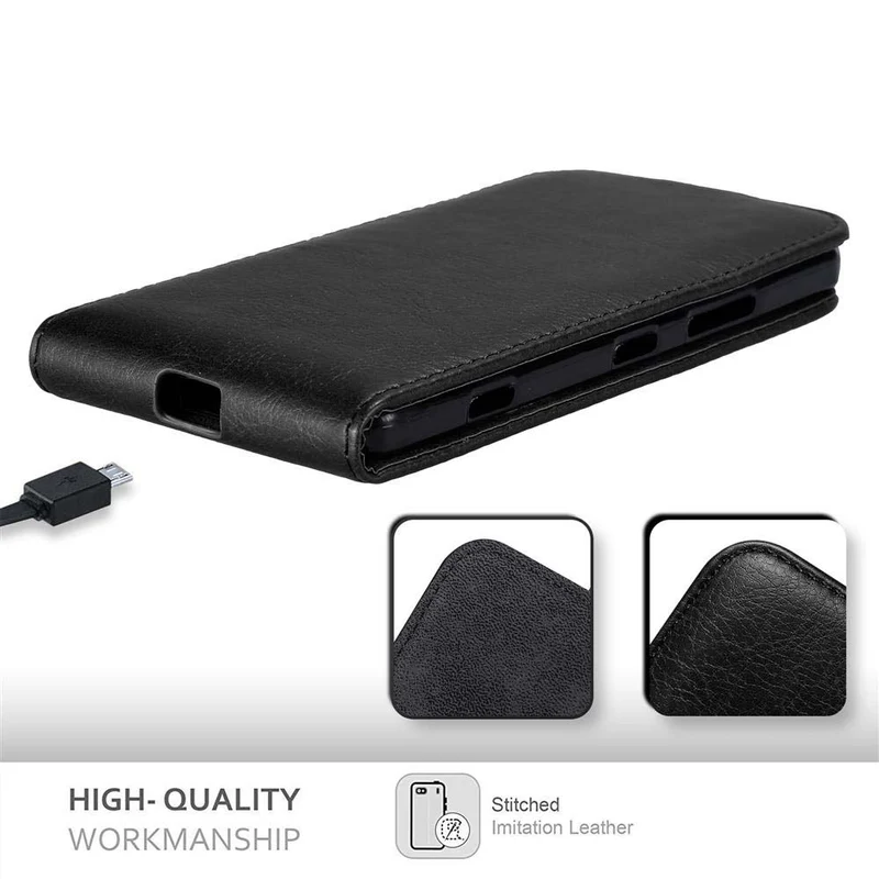 Cadorabo Hülle kompatibel mit Nokia Lumia 950 Schutzhülle im Flip Design mit Magnetverschluss