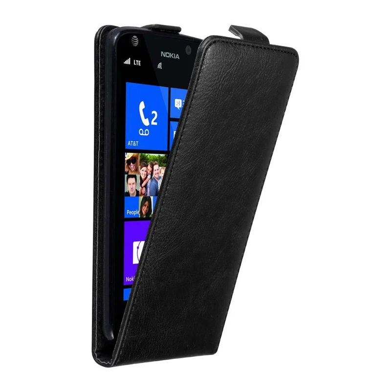 Cadorabo Hülle kompatibel mit Nokia Lumia 925 Schutzhülle im Flip Design mit Magnetverschluss