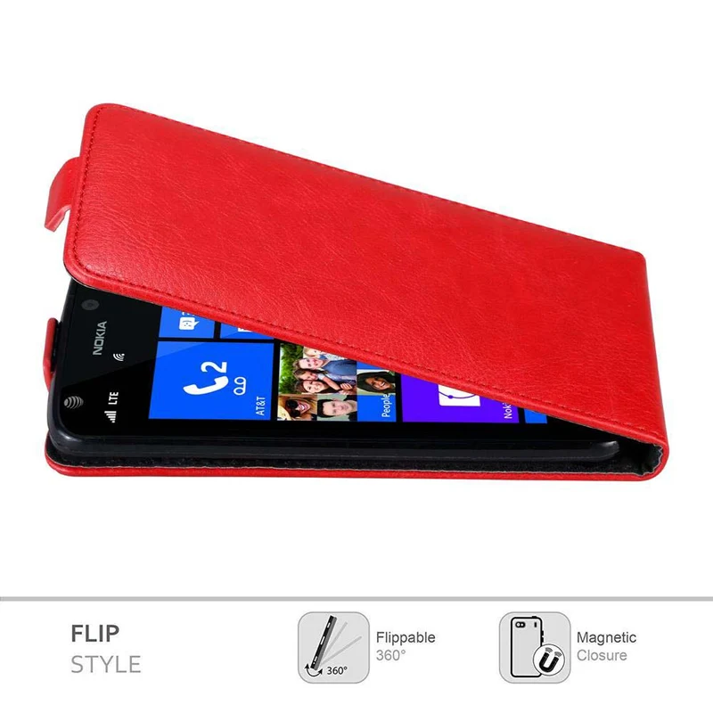 Cadorabo Hülle kompatibel mit Nokia Lumia 925 Schutzhülle im Flip Design mit Magnetverschluss